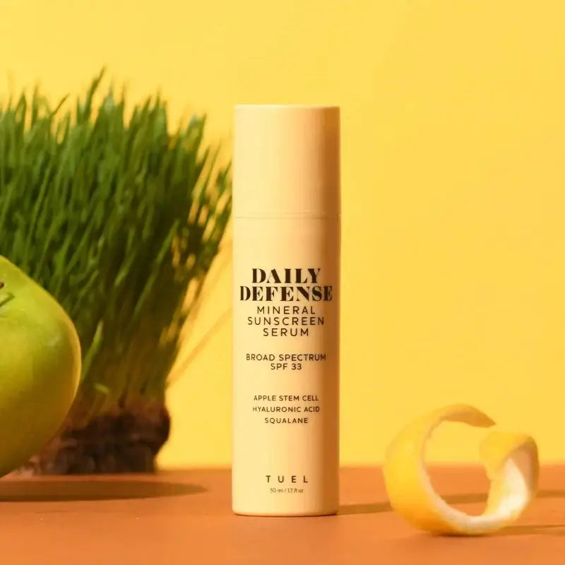 TUEL Daily Defense Mineral Sunscreen Serum SPF - Gentle Skin Essentials