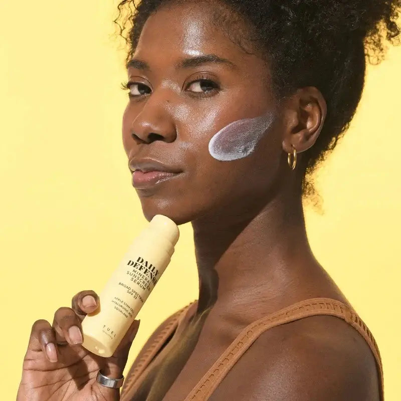 TUEL Daily Defense Mineral Sunscreen Serum SPF - Gentle Skin Essentials