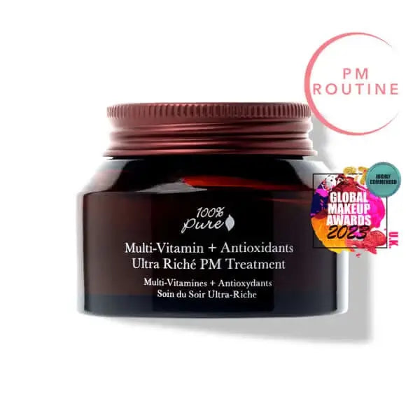 100% Pure Multi-Vitamin + Antioxidants PM Facial Cream - Gentle Skin Essentials